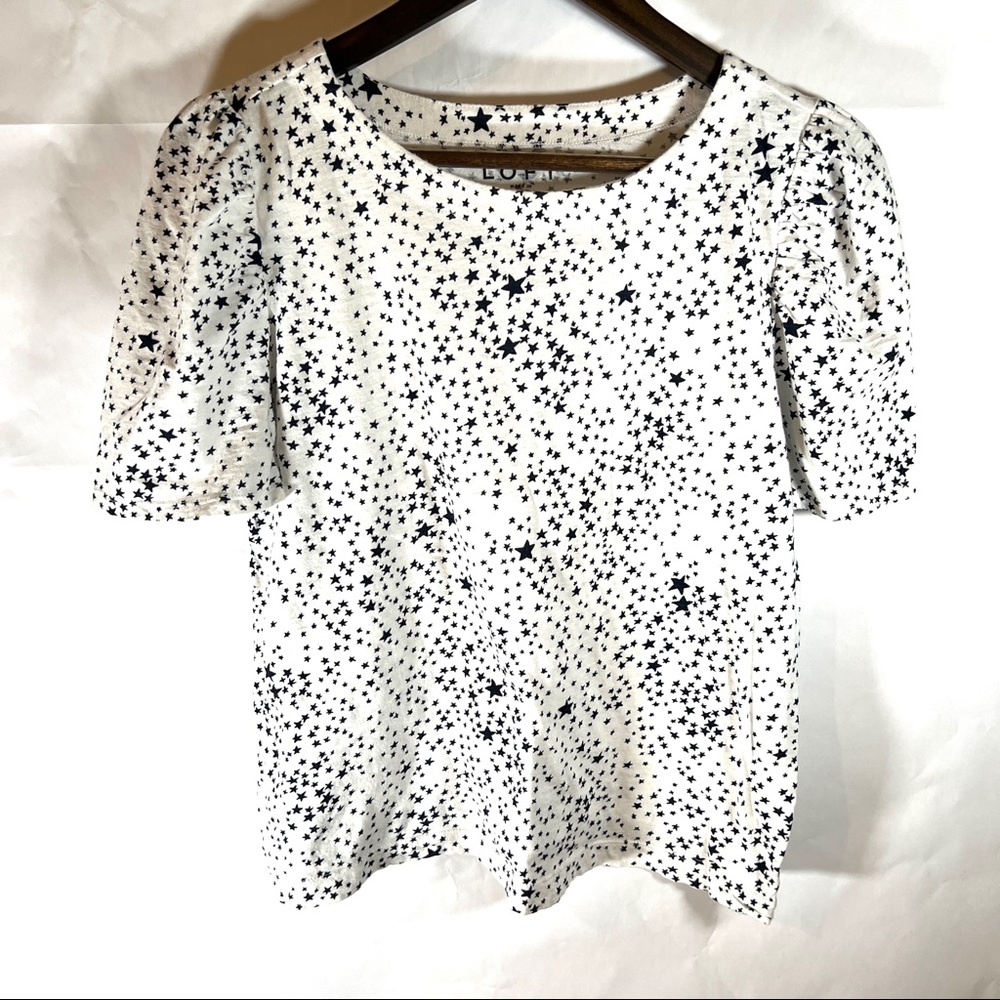 LOFT | Women Short Bubble Sleeve Shirt | M